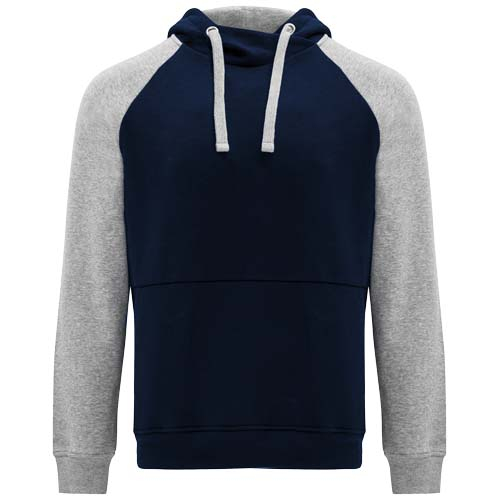 Sweat à capuche personnalisable - Badet bleu marine et gris